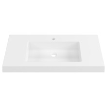 Essential Accessible 900mm Gloss White Rectangular Composite Wall Hung Basin